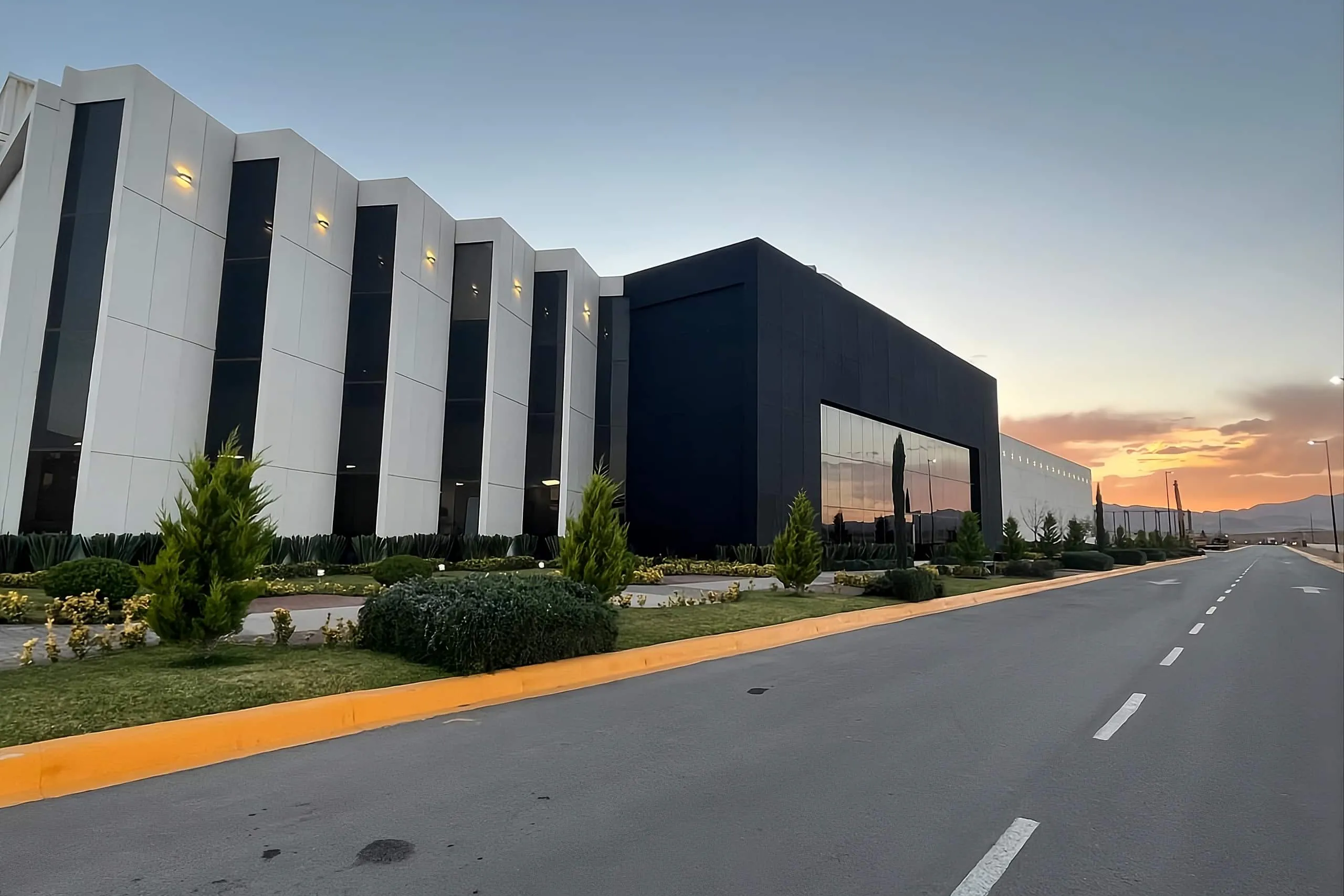The Grupo Arga plant in Chihuahua at sunset